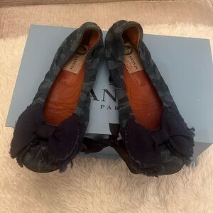 Lanvin denim ballet flats